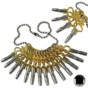(PWK) Set van 14 zakhorloge sleutels maat 00-12: Gereedschap Winder Vintage Winder Key (40)