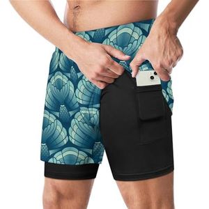 Zeemeermin Weegschalen Grappige Zwembroek met Compressie Liner & Pocket Voor Mannen Board Zwemmen Sport Shorts