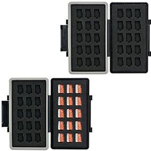 JJC Waterbestendig Geheugenkaart Case voor 30 Micro SD/SDXC/SDHCSD Kaart, Geheugenkaart Doos Draagtas, MSD Kaarthouder Opslag
