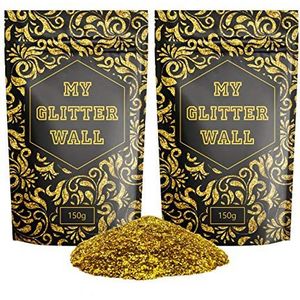 MyGlitterWall 300G Glitter voor verf voor muren - gouden verf glitter voor emulsie voor muren - decoraties perfect voor binnen en buiten
