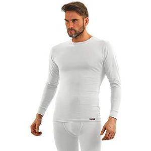 sesto senso Lang herenonderhemd van 95% katoen, thermisch, functioneel, lange mouwen, Wit, L