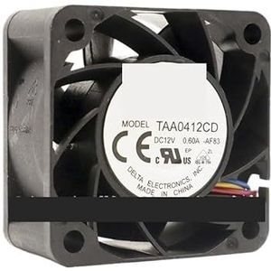 Voor Delta Electronics THA0412AD AF83 DC 12V 0.6A 40x40x20mm 4-draads serverkoelventilator