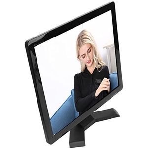 Draagbare Computer-tv-monitor, VGA AV BNC USB DC-ingang 19 Inch LCD-monitor HD Multimedia-interface voor Bewaking van beveiligingscamera's (EU-stekker)