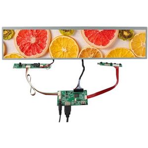 VSDISPLAY 19 inch 1920x360 DV190FBM-NB0 30pin breed IPS LCD-scherm en USB SD-kaart LVDs Driver Board, Multimedia ondersteunt MP4