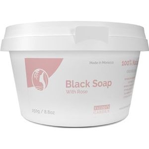Fatima's Garden Zwarte Zeep met Rozenolie - Natuurlijke Exfoliator, 250g
