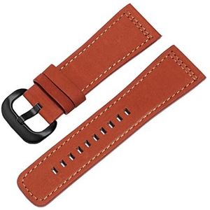 INEOUT Frosted Lederen Horlogeband 28 Mm Zwartbruine Riem Vervangende Riem Compatibel Met S2 M2 P3 T2-serie Retro Horlogeketting (Color : Red brown black, Size : 28mm)