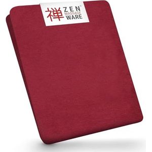 ZEN – Spanhoes voor massagestoelen – zacht badstof hoeslaken voor cosmetica-, therapie- en behandelingsligstoelen – lighoes wasbaar op 60 ° – massage-accessoires (bordeauxrood)