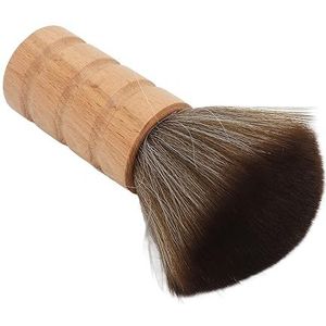 Nekstofborstel voor het knippen van haar, kappersdoek, houten handvat, lichtgewicht, huidvriendelijk voor salongebruik