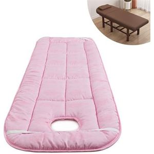 Massagebedmatras Met Gezichtsgat, Zacht, Ademend Schoonheidsmassagematras, Hoeslaken For SPA-massagetafel, Matrasbeschermers For SPA-hotel, Schoonheidssalon, Massagebed(Pink,R 70x180cm)