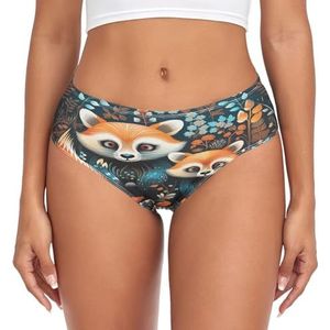 sawoinoa Leuke panda puppy onderbroek dames middelhoge taille slip dames comfortabel elastisch sexy ondergoed bikini broekje, Mode Pop, M