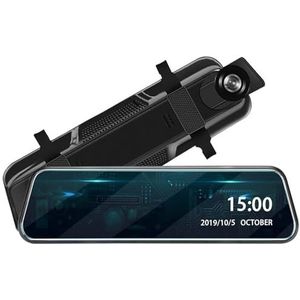 Dash Cam DVR Camera IPS Touchscreen FHD Dash Cam Griffier Video Recorder DVR's Dashcam 10 Inch Auto DVR Spiegel Streamen Media Dashcam(C,NO Card)