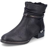 Rieker DAMES Enkellaarzen 73456, Vrouwen Enkellaarsjes,laarzen,halve laarzen,bootie,plat,Zwart (schwarz / 00),38 EU / 5 UK