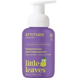 ATTITUDE Schuimende handzeep voor kinderen, EWG geverifieerd, dermatologisch getest, plantaardige en minerale ingrediënten, veganistisch, vanille en peer, 295 ml