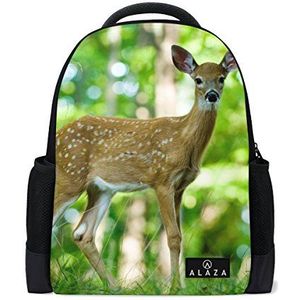 My Daily Baby Deer Forest Rugzak 14 inch Laptop Daypack Bookbag voor Travel College School