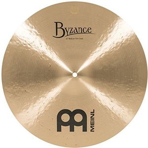Meinl Cymbals Byzance Traditional Crash Medium Thin 16 inch (video) drumstel bekken (40,64 cm) B20 brons, traditionele afwerking (B16MTC)
