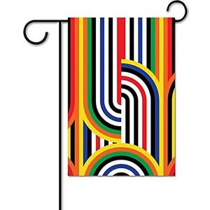 Kleurrijke Disco Ornament Grappige Tuin Vlaggen Voor Buiten Dubbelzijdig 12x18 Inch Decoratieve Huis Yard Vlag Gedrukt Gift Welkom