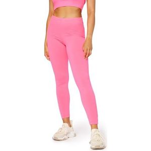 Bellivalini Lange legging voor dames, neon jaren 80, sport, gym, joggen, dans, BLV50-294, roze, XS