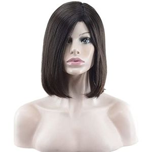 DieffematicJF Pruik Wig Head Cover Women's Short Hair Head Cover Natural Color