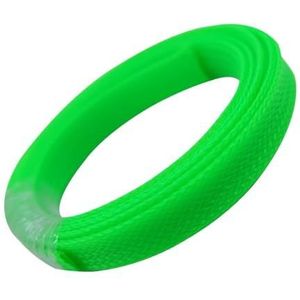 FOVAOK PET uitbreidbare kabelhuls 3/4/6/8/10/12/14 mm strak gevlochten hoge dichtheid hardheid geïsoleerde lijnbescherming draadwikkelschede (groen, 14 MM_5 M)