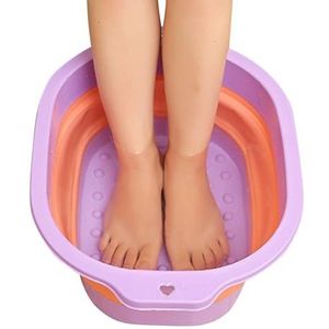 Voet Soaker Tub, Draagbare Pedicure Voeten Tub, Opvouwbare Lekvrije Pedicure Soak Tub, Opvouwbaar Voetbad met Massage Punten 10l & Pads, Multifunctionele Voeten Soak Tubs voor Auto's, Huizen en