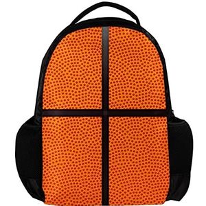 Basketbal Oranje Sport Rugzak voor vrouwen en man, School reizen werk Rugzak, Meerkleurig, 27.5x13x40cm, Rugzak Rugzakken