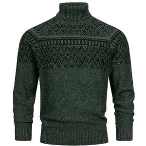 Indicode Heren INThomus Pullover | Trui met col Army S