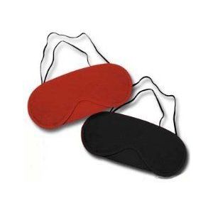 2 slaapmaskers in set - zwart & rood set van 2 oogmasker