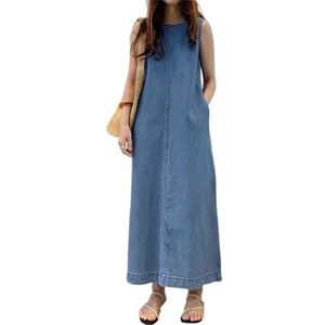 yk8fass Denim Mouwloze Jurk jh-7099, Blauw, S
