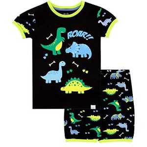 Harry Bear Jongens Pyjama's Dinosaur Strakke pasvorm Zwart Korte mouw 104