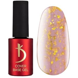 K Professionele basislaag, basisgel cover, roze vlokken, camouflage, 7 ml, onderlak, uv-nagellak, gelnagels, roze vlokken, camouflagekleur, glitter, confetti