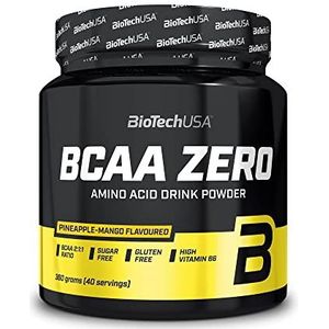 BioTechUSA BCAA Zero | Essentieel aminozuur poeder | 6g BCAA met instant L-leucine | Veganistisch | Suikervrij, Lactosevrij, Glutenvrij, 360 g, Ananas-Mango