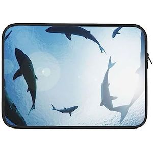 Haaien Print Laptop Sleeve Case Waterdichte Computer Tas Notebook Beschermende Tas Voor Vrouwen Mannen