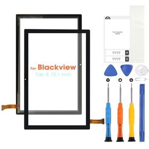 ARSSLY Touchscreen voor Blackview Tab 8 10,1 inch digitizer voor Blackview Tab 8E touchscreen, vervangende tablet pc-sensor met reparatieset (zwart, LCD niet inbegrepen)