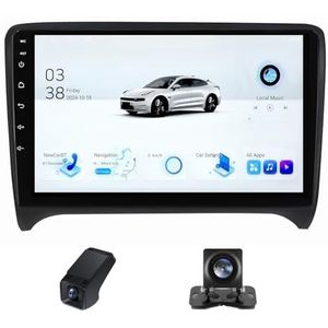 Carplay autoradio 2 Din geldt voor Audi TT 2 8J 2006-2014 met Android Auto Bluetooth 9 inch touchscreen autoradio met FM-radio/GPS stuurwielbediening+achteruitrijcamera ADAS DVR(X2)
