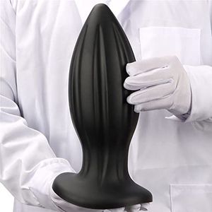 KTTAVL 5 Maten Enorme Anale Plug Dildo Kegelvorm Anale Dilatator Zachte Siliconen Butt Plug G-Spot Vaginale Stimulator Prostaat Massage Erotisch Speeltjes for Mannen Vrouwen (Color : Black Schwarz,