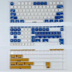 QPSJXN PBT Double Shot Black Keycap SA-profiel ISO -invoerknop en 7U spatiebalk voor aangepaste mechanische toetsenborden die compatibel zijn met verschillende lay-outs (Wahtsy)