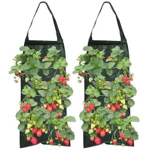 UOCAI Stofpot, plantenzakken, set van 4, 3 gallons met 4 pvc