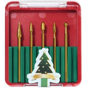 Professionele Nail Boor Set, Wolfraam Staal 5 STKS, Herbruikbare Polijsten Manicure Boren, Draagbare