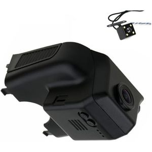 Auto DVR Road Record WiFi Dash Camera Rijvideorecorder Compatibel met Mercedes Benz C GLC Klasse MB W205 2015 2016 2017(Front And Back black)