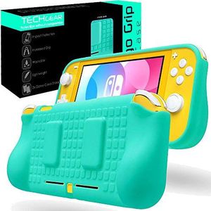 TECHGEAR Switch Lite Slim beschermhoes, zachte beschermhoes, beschermhoes voor Nintendo Switch Lite console [gevoerde comfortabele handgrepen - lichte duurzame en flexibele huid] turquoise