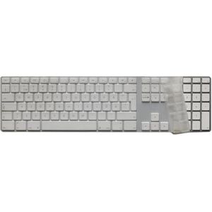 MiNGFi Silikon toetsenbordbeschermer compatibel met USB Keyboard met numeriek toetsenblok (2007-2016) model A1243 EU/ISO toetsenbordindeling - Transparant