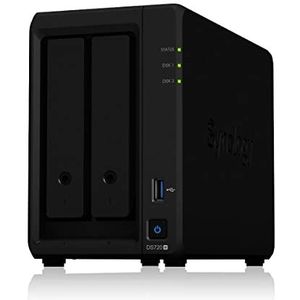 Synology DS720+ 12TB 2 Bay Desktop NAS Solution, geïnstalleerd met 2 x 6TB Western Digital Red Drives