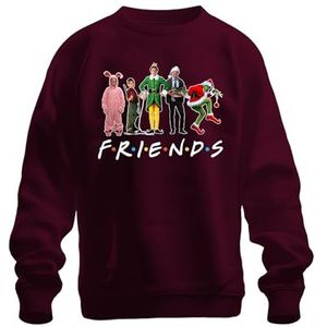 Friends kerstfilms Grinch Buddy de Christmas self - Kerstmis Xmas unisex kersttrui, bordeaux, M