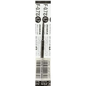 Zebra F-0.7 Ballpoint Pen Refill - 0.7 mm - Black