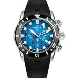 Edox Analoog 10242-TIN-BUIDN, Zwart, band