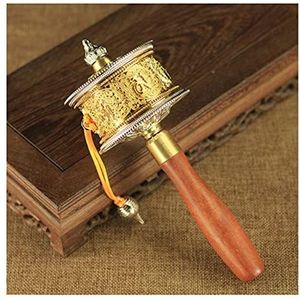 OIFAODAO, Handgebedsmolen Boeddhistische gebedsmolen Stevig en duurzaam; handvat for bidden, zegenen, meditatie, ontspannen, yoga,Gebedswiel(A)