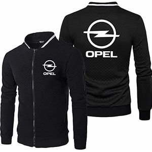 Heren Jas Met Opel 3D Print Volledige Rits Jassen Lente Herfst Casual Hoodie Sweater Baseball Lange Mouw Sweatshirt Met Tiener Gift-black||L