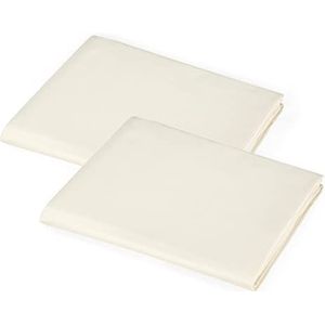 American Baby Company 2-pack 100% natuurlijk katoen percal standaard kinderdagverblijf/kleuterbedlaken, crème, 23 ""x 51"", zacht ademend