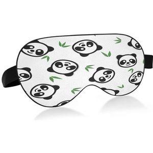 LI ZHI XIN Slaapmasker voor volwassenen, verduisterende slaapmaskers voor dames en heren, oogmasker voor reizen met verstelbare riem, zacht comfortabel oogmasker om te slapen, panda, cartoonpatroon