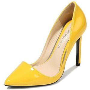 Candy CrushSexy hoge hakken voor modebewuste vrouwen in grote maten trendy alarm kleurrijke lage pumps voor modebewuste vrouwen, geel, 40 EU